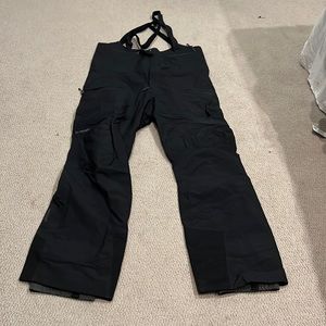 Patagonia PowSlayer Snow Ski Bibs Mens Size Large in Black